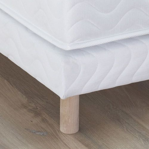 Sommier Tapissier À Lattes Blanc 140x190