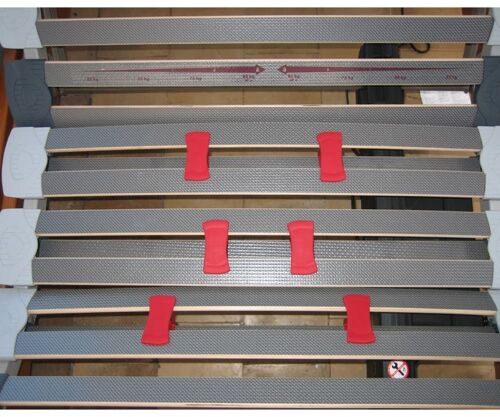 Sommier électrique tous lattes bois merisier 90x190