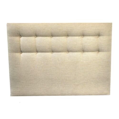 Tete lit capitonnée beige 160x115