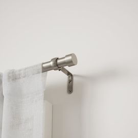 Tringle À Rideaux D25mm Extensible Nickel, 96-176cm