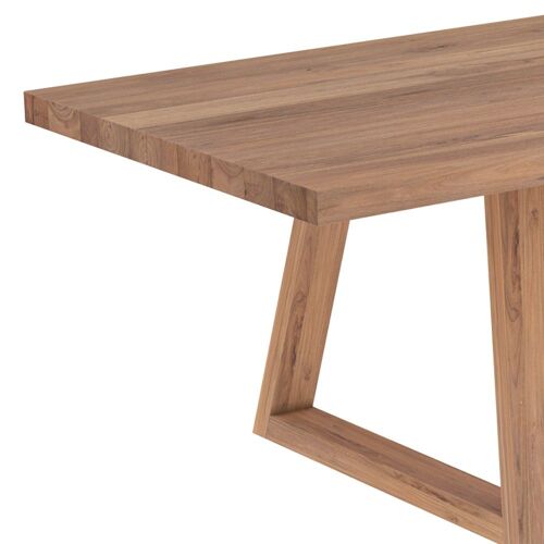 Table rectangulaire 10 personnes en bois de teck recyclé 260 cm