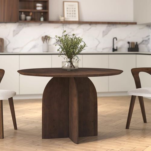 Table Ronde En Bois De Manguier 4 Places