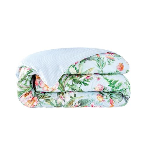 Housse De Couette Satin Bleu Clair 240x220 Cm