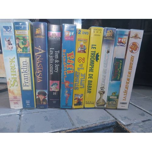 Cassettes VHS dessins animés