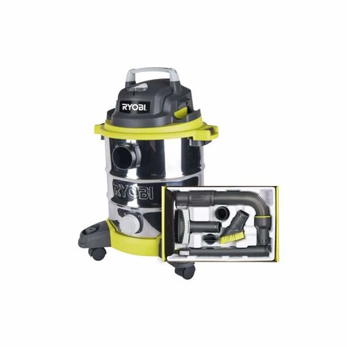 Pack RYOBI Aspirateur eau et poussière RYOBI 1250W - 20L - RVC-1220I-G - 6 accessoires nettoyage automobile - RAKVA04