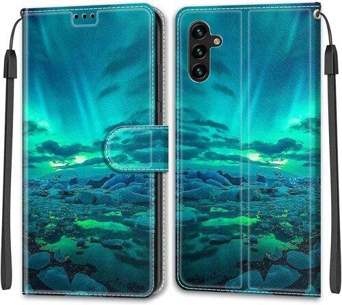 Coque Pour Samsung Galaxy A13 5g, Etui Samsung A13 5g, Housse De Galaxy A13 5g En Cuir Pu, Etui Housse En Cuir De Protection Avec [3 Emplacements Pour Cartes] [Magnetique] Flip Case(Aurore)