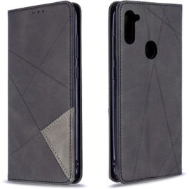 KAL-Coque Pour Samsung Galaxy A11 / M11, Housse Portefeuille En Cuir Etui De Protection Avec Slim Tpu Silicone Bumper Magnétique Flip Case, Porte Cartes Avec Fonction Support Cover (Noir)