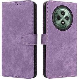 Kal-Housse Pour Oppo Reno 12 F 5g/Oppo Reno 12 Fs 5g Etui, Rfid Protect Pu/Tpu Cuir Coque Magnétique Portefeuille, Violet