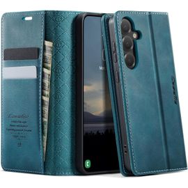 Kal-Coque Pour Samsung Galaxy S25 5g Avec Rabat Housse Premium En Cuir Etui Protection Pochette Portefeuille Clapet Porte Carte Magnétique Flip Étui Pour Samsung Galaxy S25 6,2'' - Bleuvert