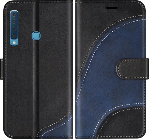 Case For Galaxy A9 2018, Wallet Case Pu Leather, Magnetic Protective Case Cover For Samsung Galaxy A9 2018, Black