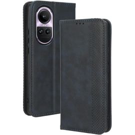 Kal-Housse Pour Telephone Oppo Reno 10 5g Etui, Pu/Tpu Retourner Cuir Coque Magnétique Portefeuille, Bleu
