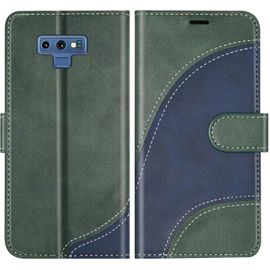 Coque Pour Galaxy Note 9, Portefeuille Etui En Cuir Pu, Magnétique Protection Housse Coque Pour Samsung Galaxy Note 9, Vert