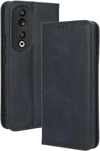KAL-Housse Pour Telephone Honor 90 5G Etui, Pu/Tpu Retourner Cuir Coque Magnétique Portefeuille, Bleu