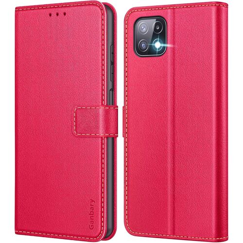 ELVORIX-Coque pour Samsung Galaxy A22 5G, [Housse en Cuir PU Premium] [Etui à Rabat] [Pochette de Portefeuille], Étui de Protection pour Samsung Galaxy A22 5G - Rouge