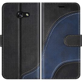 Coque Pour Galaxy A5 2017, Portefeuille Etui En Cuir Pu, Magnétique Protection Housse Coque Pour Samsung Galaxy A5 2017, Noir