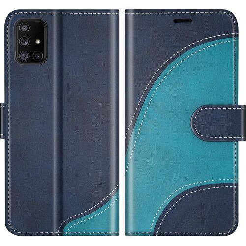 Coque pour Galaxy A71, Portefeuille Etui en Cuir PU, Magnétique Protection Housse Coque pour Samsung Galaxy A71, Bleu