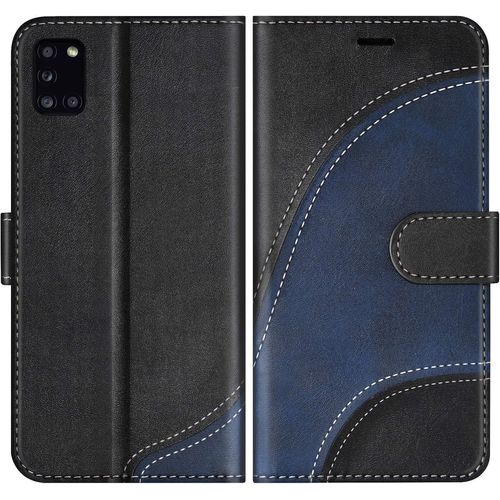 Coque Pour Galaxy A31, Portefeuille Etui En Cuir Pu, Magnétique Protection Housse Coque Pour Samsung Galaxy A31, Noir