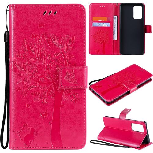 Coque Pour Samsung Galaxy A52 4G/5G/A52S 5G, Etui Samsung A52 4G/5G/A52S 5G, Antichoc Tpu Housse Cuir Flip Case Portefeuille Etui Rabat [Magnétique] Coque De Protection Cover (Rosé)