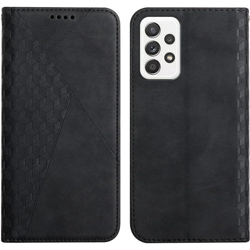 Sjzg-Coque Pour Samsung Galaxy A52 5g, Premium Flip Housse Étui Protection Rabat Clapet Portefeuille Phone Cover Magnétique [Porte Cartes] Antichoc Béquille Cover (Noir)