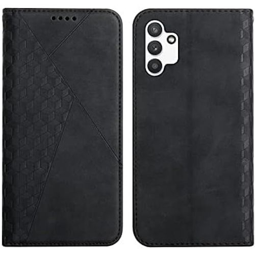 Kal-Coque Pour Samsung Galaxy A04s/A04, Premium Flip Housse Étui Protection Rabat Clapet Portefeuille Phone Cover Magnétique [Porte Cartes] Antichoc Béquille Cover (Noir)