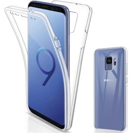 KAL-Coque Pour Samsung S9 Etui, Pour Samsung S9 Coque Transparent Silicone Tpu Case Intégral 360 Degres Full Body Protection Coque Housse Pour Samsung Galaxy S9