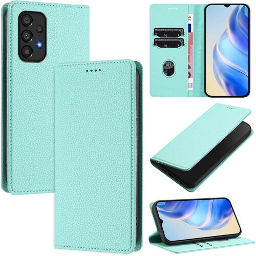 SJZG-Coque Pour Samsung Galaxy A33 5G, Rfid Blocage Portefeuille Etui À Rabat, Housse En Cuir Pu Pour Samsung A33 5G, Vert