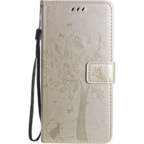 Sjzg-Coque Pour Samsung Galaxy A31, Etui Samsung A31, Antichoc Tpu Housse Cuir Flip Case Portefeuille Etui Rabat [Magnétique] Coque De Protection Fentes Pour Cartes Cover (Or)