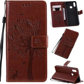 Coque Pour Samsung Galaxy A10s/M01s, Etui Samsung A10s/M01s, Antichoc Tpu Housse Cuir Flip Case Portefeuille Etui Rabat [Magn¿¿Tique] Coque De Protection Fentes Pour Cartes (Caf¿¿)