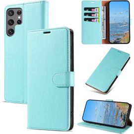 Sjzg-Coque Pour Samsung Galaxy S22 Ultra 5g, Antichoc Magnetique Étui À Rabat Avec Porte Cartes, Portefeuille Housse En Cuir Pu Coque Pour Samsung S22 Ultra 5g, Vert