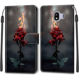 Kal-Coque Samsung Galaxy J4 2018/J400, Housse Samsung J4 2018/J400, Etui Housse En Cuir Pochette Protection Portefeuille Rabat Clapet Case Porte Carte Magnétique Étui Antichoc Cover (Rose)