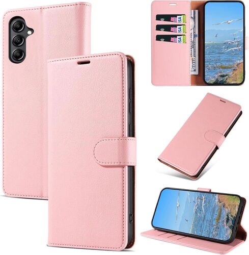 TRAHOO-Coque pour Galaxy A34 5G, Antichoc Magnetique Étui à Rabat avec Porte Cartes, Portefeuille Housse en Cuir PU pour Samsung Galaxy A34 5G, Rose