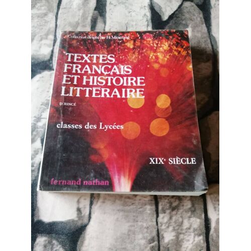 Textes Français Et Histoires Litteraire