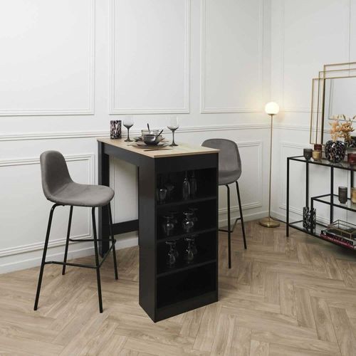 Chaise De Bar En Velours Cotelé Giulia Gris