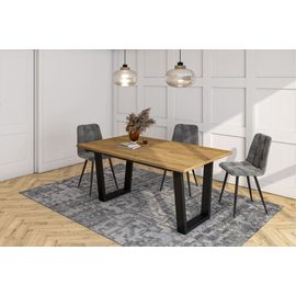Table À Manger Effet Bois De Chêne 167x90x74cm