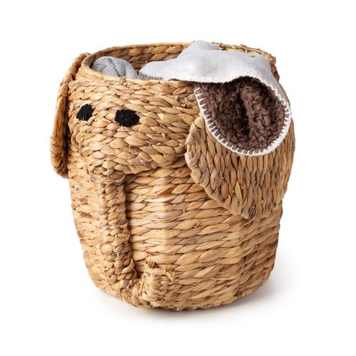 Panier de rangement enfant en jacinthe d'eau NOAH 30 x 30 x H.35 CM