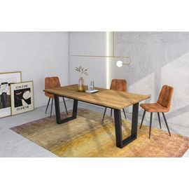 Table À Manger Effet Bois De Chêne 194x90x74cm