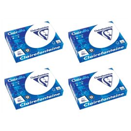 Clairalfa Lot De 4 Ramettes De 500 Feuilles Papier Perforé 80g A4 210x297 Mm Certifié Fsc Blanc