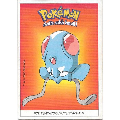 Tentacool / Tentacha (N°72) Carte Pokémon Dunkin "Boomer" (Sticker)