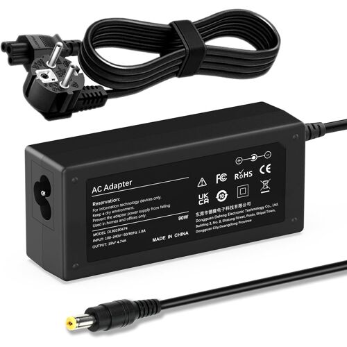 90W Chargeur pour Acer Aspire 3 5 E15 E17 ES15 V5 V3 E3 E5 F5 F15 5750G 7750G 7741G E5-575 E5-571 E5-573 F5-573G PA-1900-86 PA-1650-86 Ordinateur Portable Adaptateur 5.5 X 1.7mm