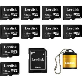 Factory Carte Micro SD 128 Mo,paquet de 10 pouces,petite capacité pour petits fichiers,ne convient pas pour appareil photo,téléphone (pas GB,1024 Mo = 1 Go)