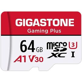 TIANYI-Carte Mémoire 64 Go, Gaming Plus Série, Vitesse de Lecture allant jusqu'à 95 Mo/s. A1 U3 V30 Carte Micro SDXC pour Nintendo Switch Caméra Full HD vidéo avec Adaptateur SD.