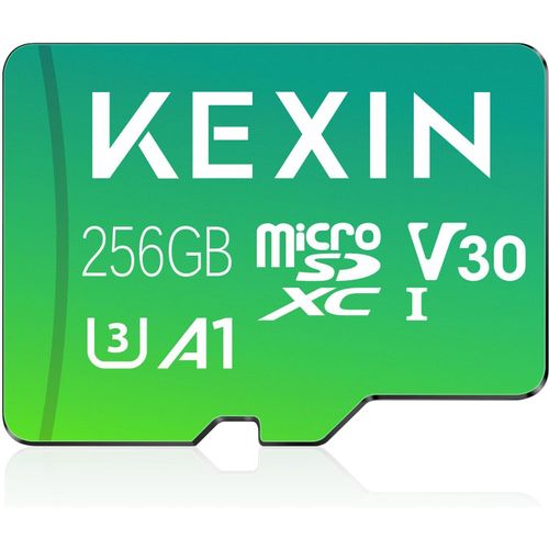 Asfasfq-Carte Mémoire Microsdxc Kexin 256 Go Avec Adaptateur Sd, Stockage Externe Full Hd & 4k Uhd Uhs-I U3 V30 A1 Pour Gopro, Drone, Appareil Photo-Kexin