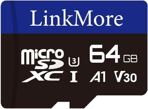 Carte Micro SDXC 64 Go, A1, UHS-I, U3, V30, Compatible Classe 10, Vitesse de Lecture jusqu'à 95 Mo/s, Vitesse d'écriture jusqu'à 35 Mo/s, Adaptateur SD Inclus