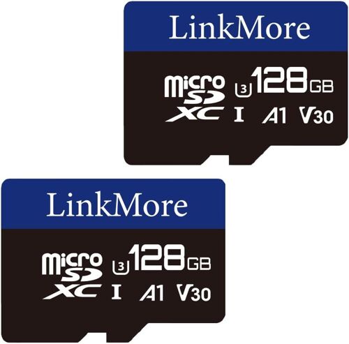 Carte 128 Go (Lot De 2 Cartes) Micro Sdxc, A1, Uhs-I, U3, V30, Classe 10, Adaptateur Sd Inclus
