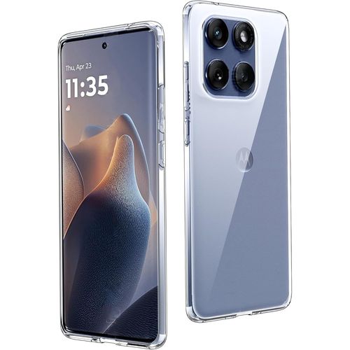 CAUC-Silicone Transparent Coque pour Motorola Edge 60 Fusion/Edge 60,Case TPU Fin,Souple et Transparent,Anti-Rayures,Résistant aux Chocs