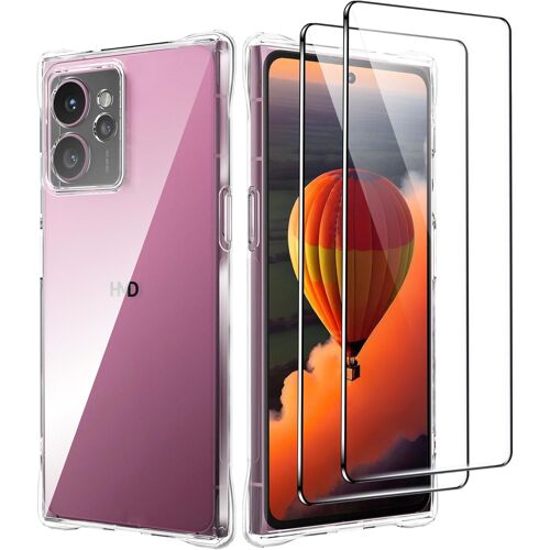 Coque pour HMD Skyline avec Film de Protection en Verre Trempé 2 PC,Coque en Silicone TPU Souple Transparent avec Case pour Appareil Photo,Antichoc