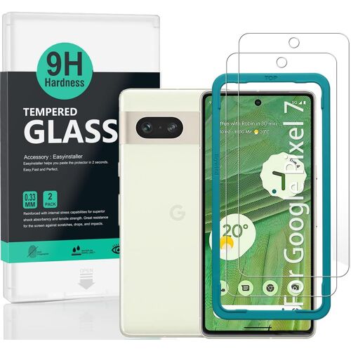 Screen Protector For Google Pixel 7 5g (6.3 Inches) With 2 Pieces Tempered Glass, No Bubbles, Fingerprint Reader, Easy To Install