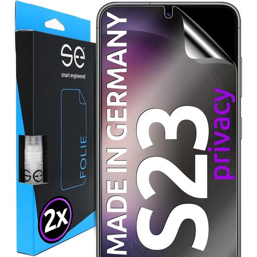 4x se? Film de Protection 3D Privacy pour Samsung Galaxy S23, Auto-r¿¿parateur, Compatible Empreinte & FaceID, Installation Sans Bulles, R¿¿sistant aux Chocs et Rayures, Fabriqu¿¿ en Allemagne