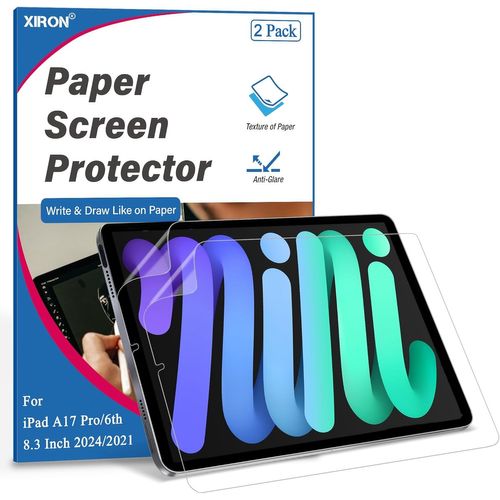 [2 Unités] Paper Protection Écran Pour Ipad Mini 6 (8,3 Pouces, Modèle 2021, 6ème Génération), Protection Pet D¿Écran Mate Pour Dessiner, Anti-Reflet/Anti-Empreintes