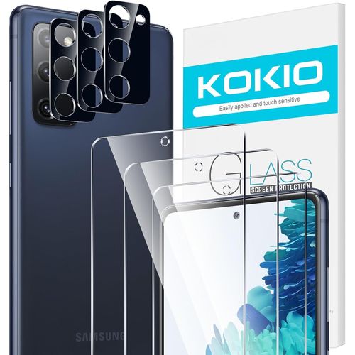3 Pièces Verre Trempé Pour Samsung Galaxy S20 Fe/S20 Fe 5g/S20 Lite 6.5"" + 3 Pièces Film De Protection Pour Appareil Photo,Verre Trempé Dureté 9h,0.33 Mm Uhd,Anti-Rayures,Sans Bulles